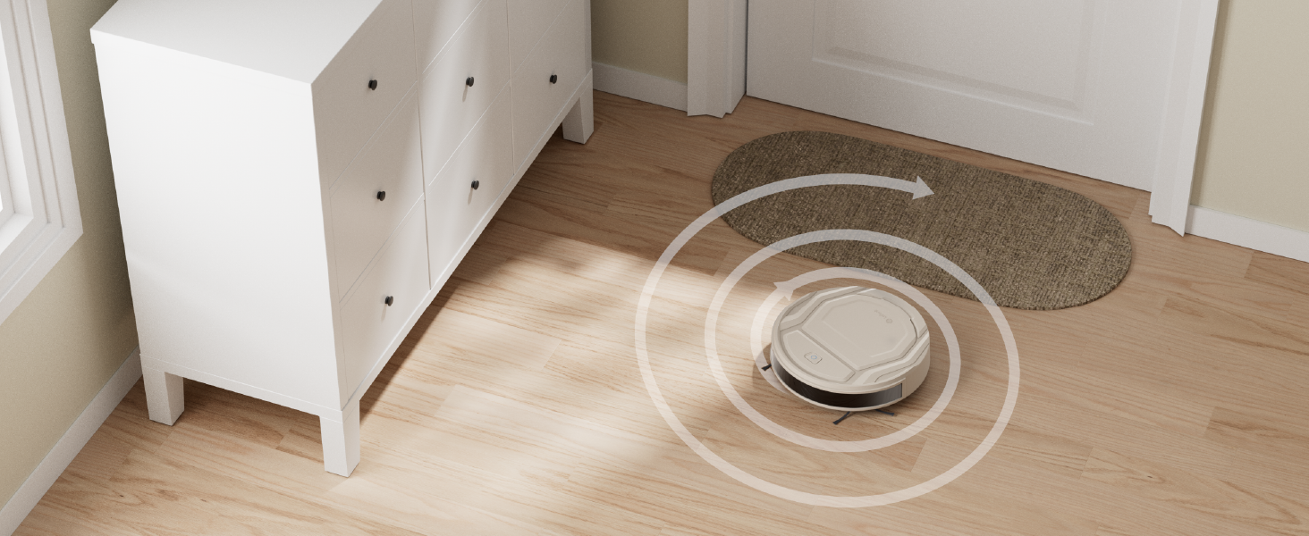 Робот-пилосос LEFANT M210P Champagnergrau: потужність 2200Pa, 120 хв роботи, Wi-Fi, для килимів, шерсті тварин та твердих підлог