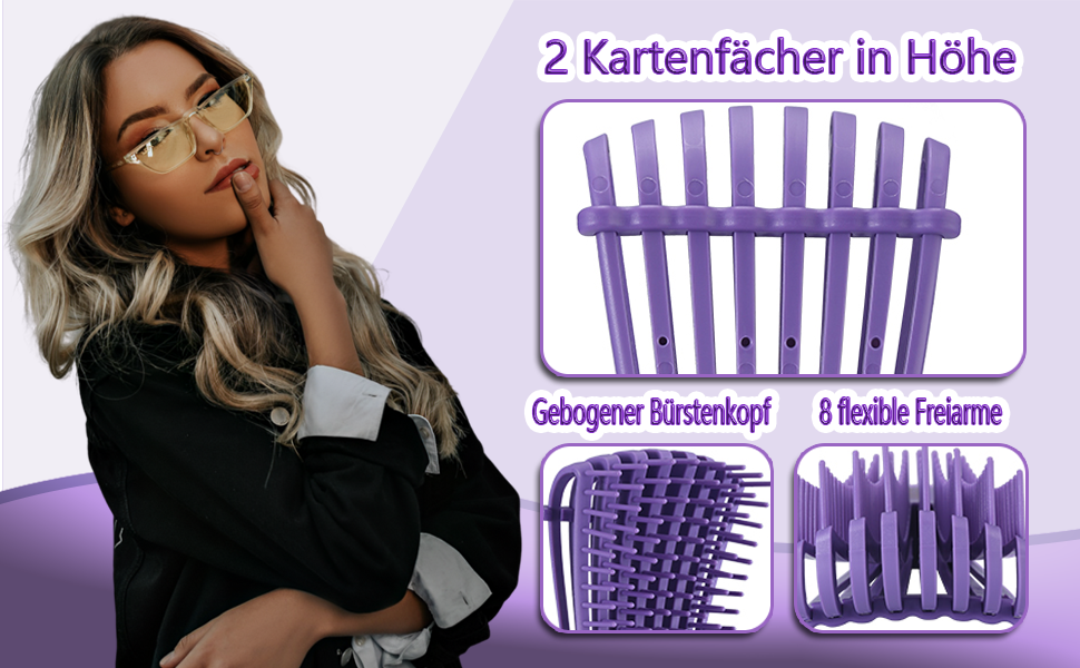 Набір гребінців та щіток WhaleO для волосся: щітка для локонів, пучок, розчісування, для кучерявого волосся, гребінець з ручкою, набір для створення зачісок, аксесуари для волосся