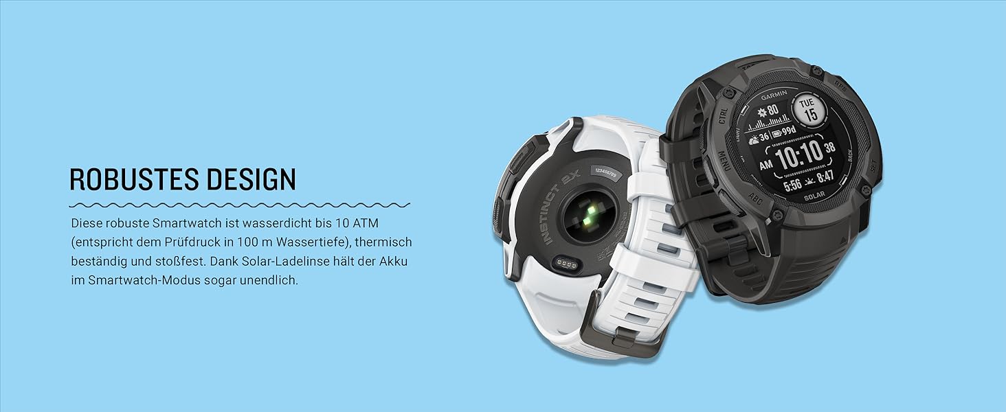 Розумний годинник Garmin Instinct 2 Solar Tactical (50 мм, Чорний) – GPS, 40+ спортивних функцій, аналіз сну