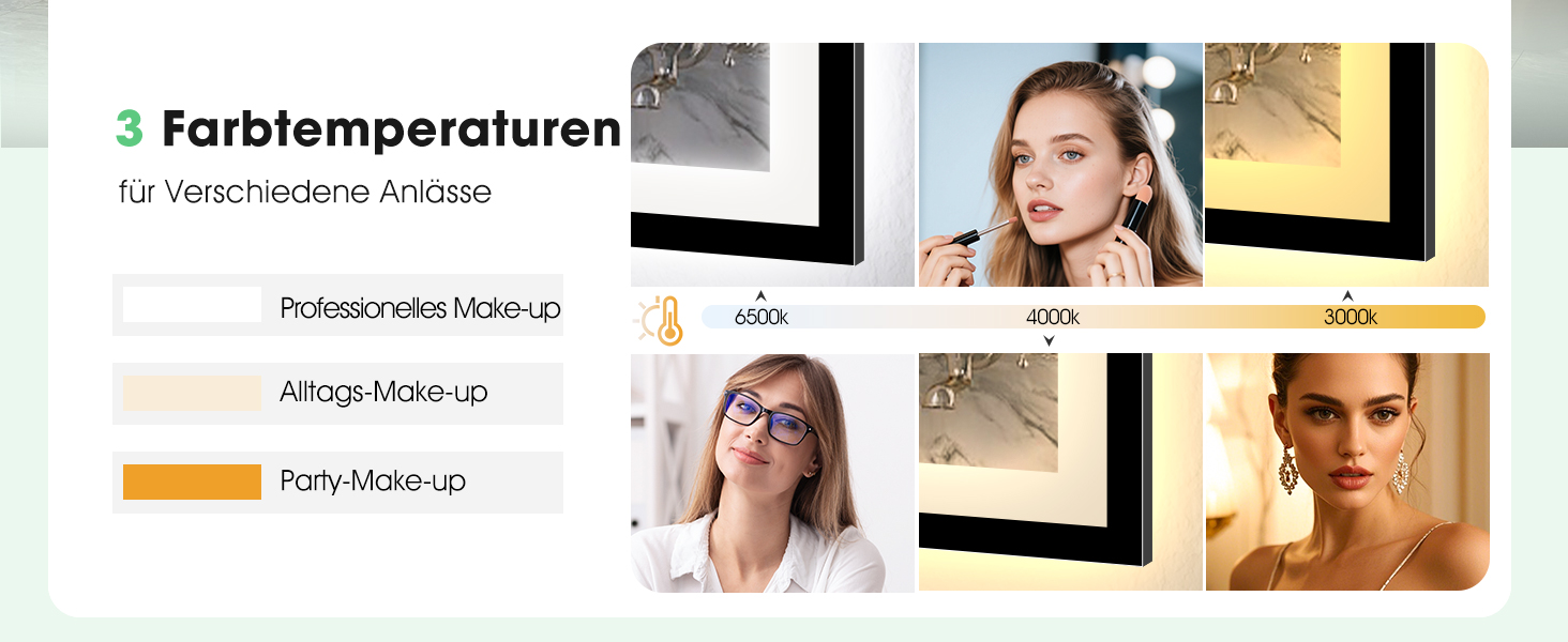 Дзеркало для ванної кімнати S'bagno з підсвічуванням 100x70 см, 5x збільшення, LED, рамка з алюмінію, протитуманне покриття, 3 кольори, диммування, функція пам'яті, HD скло, IP44, Bluetooth (чорна рамка)