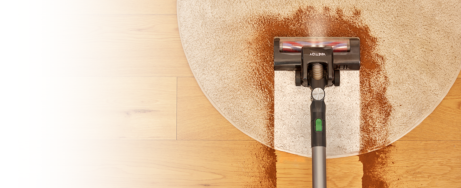 Бездротовий пилосос Vactidy Blitz V8: акумуляторний, 25KPa, 35 хв роботи, для твердих підлог, видаляє шерсть тварин, зелений