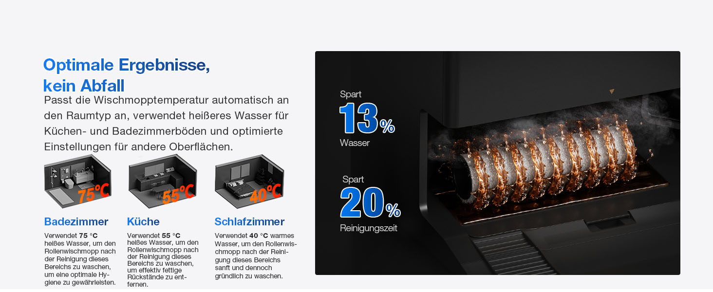 Робот-пилосос ECOVACS DEEBOT T80 Omni з функцією миття підлоги, 18000 Па, OZMO Roller, автоматичне миття мопів, ZeroTangle 3.0, миття гарячою водою (40-75°C), білий