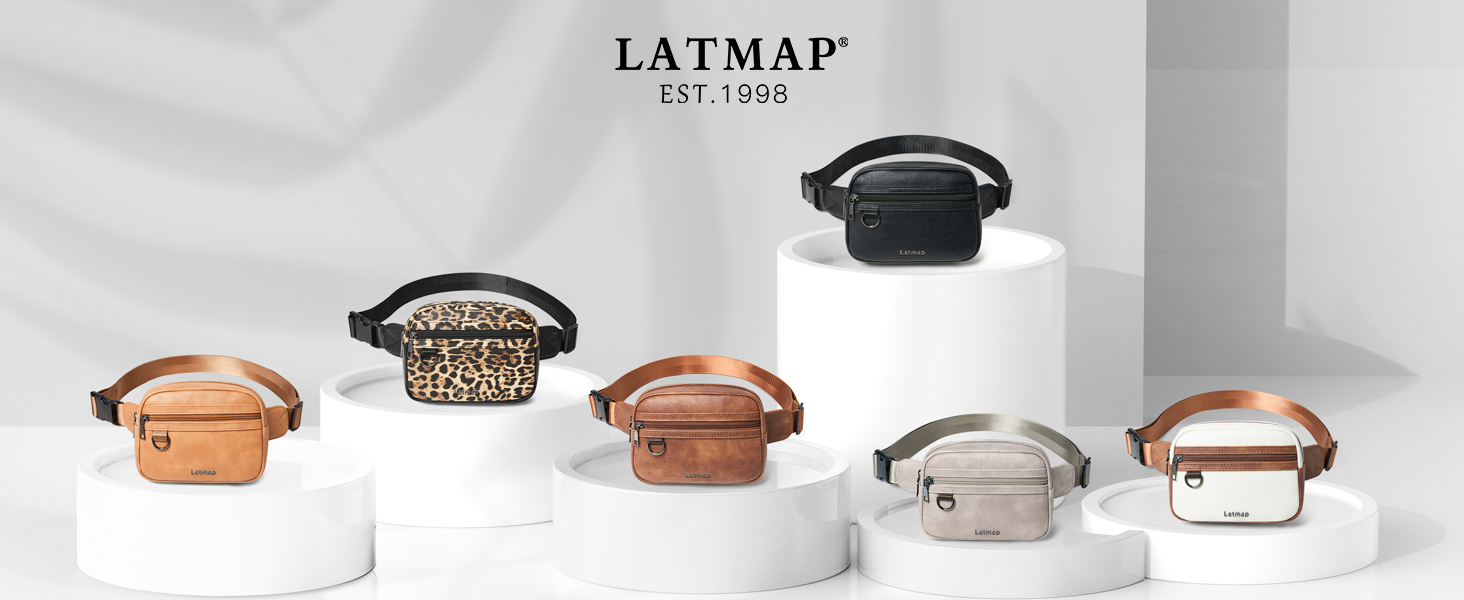 Жіноча сумка на пояс, кросбоді, з PU шкіри, водовідштовхувана, антикрадіжна, 4 відділення, чорна, на блискавці, 19.05 x 15 см, 55 см ремінець, ручне прання