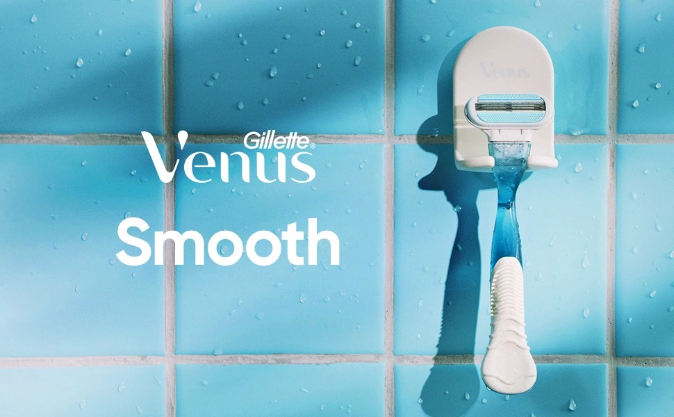 Смінні леза для жіночої бритви Gillette Venus Smooth, оригінальні, сині, 16 шт в упаковці