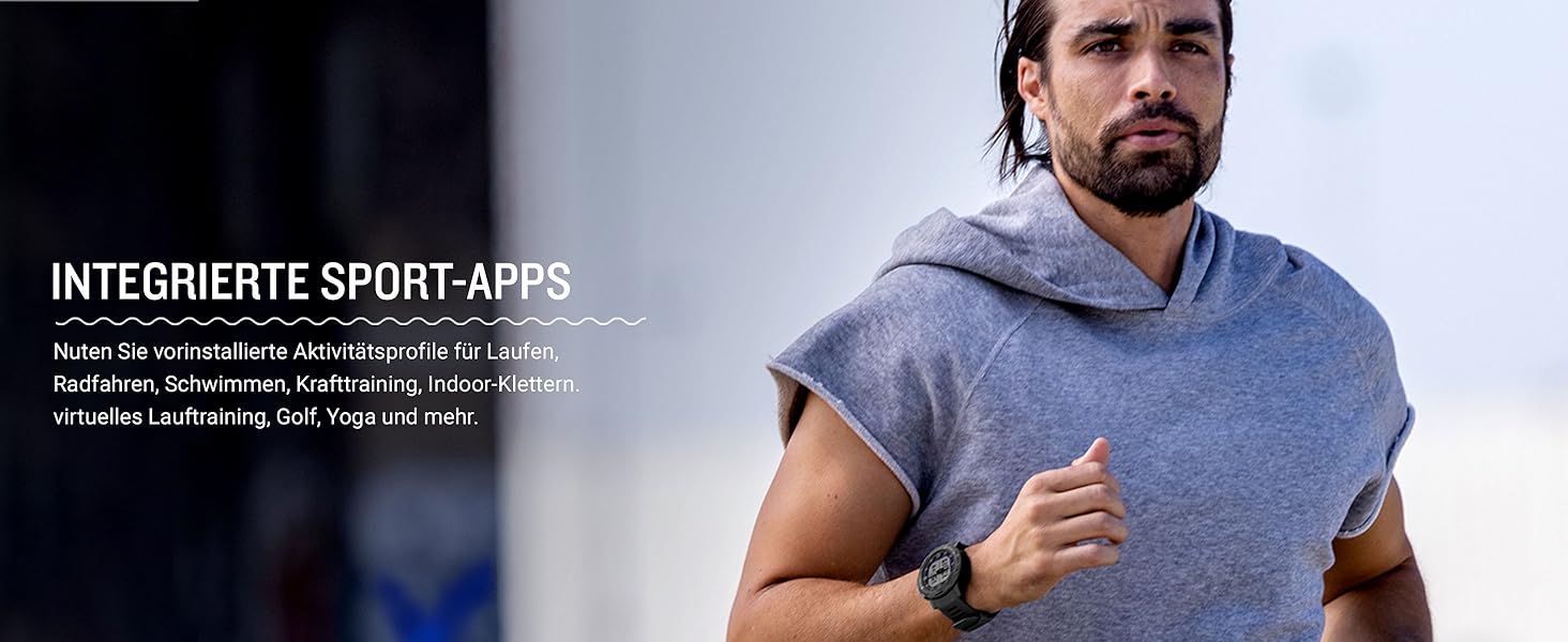 Garmin Instinct Crossover – гібридовий смарт-годинник з GPS, аналоговим вимірюванням часу, 40+ спортивних функцій, сповіщеннями та Garmin Pay (Granitblau/Silber)