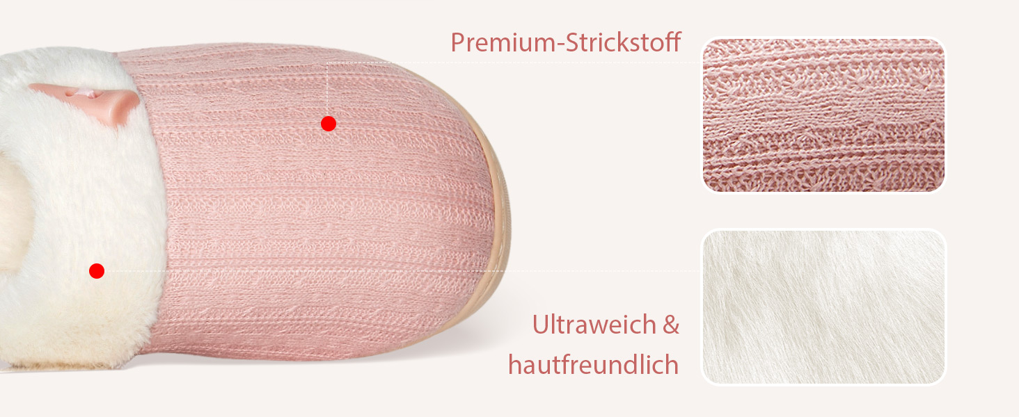 Домашні тапочки NineCiFun для жінок, зимові, теплі, зручні, з м'якої піни пам'яті, з антиковзким покриттям, рожеві, 40/41 EU