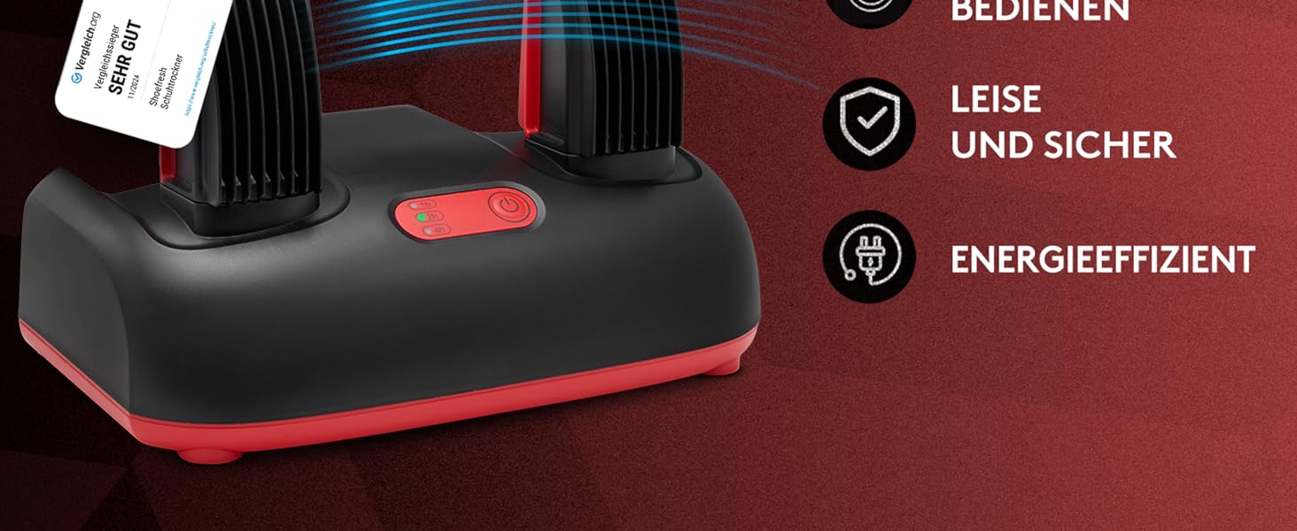 Сушарка для взуття з дезодорантом 2 в 1, 110W - для футбольного, спортивного взуття та іншого | Активний кисень, антибактеріальний ефект