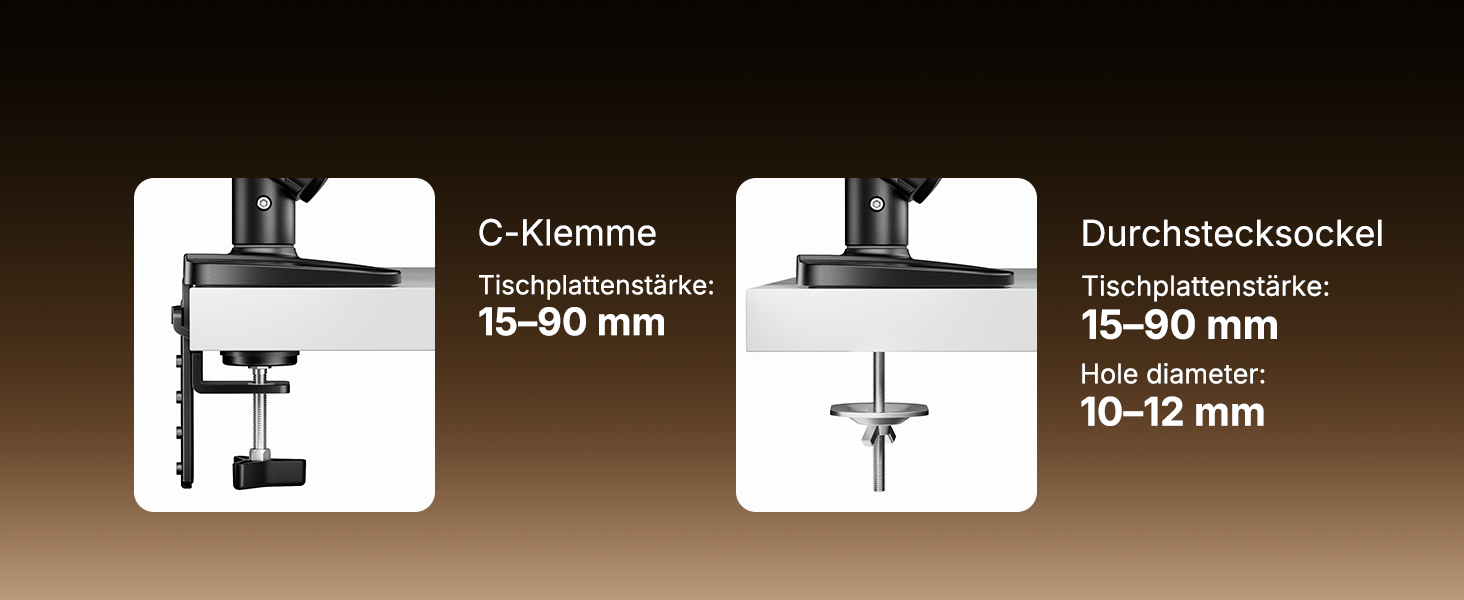 Кронштейн для монітора HUANUO FlowLift Pro MechaSpring, 13-32 дюйми, до 9 кг, регулювання нахилу, повороту та обертання, VESA 75/100 мм, для геймінгу та офісу