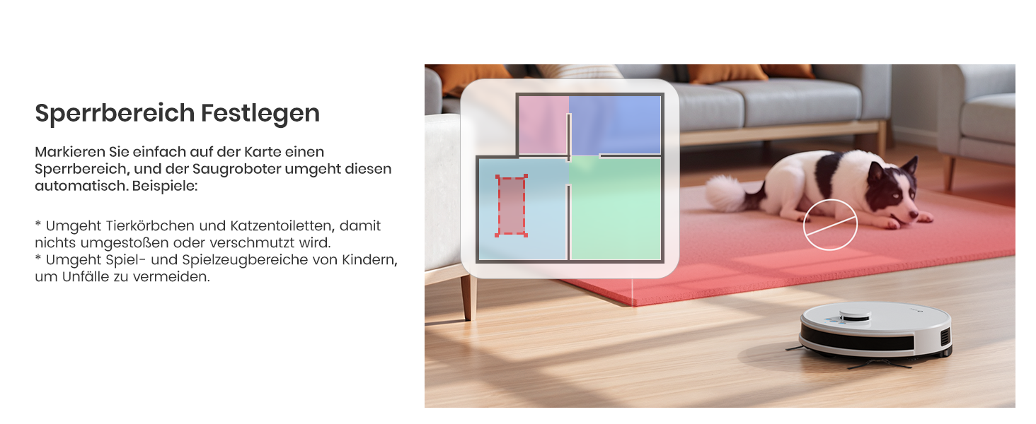 Робот-пилосос LEFANT M1 з функцією миття, картографуванням, 5500Pa, для тварин та твердих поверхонь, керування через додаток/Alexa, білий