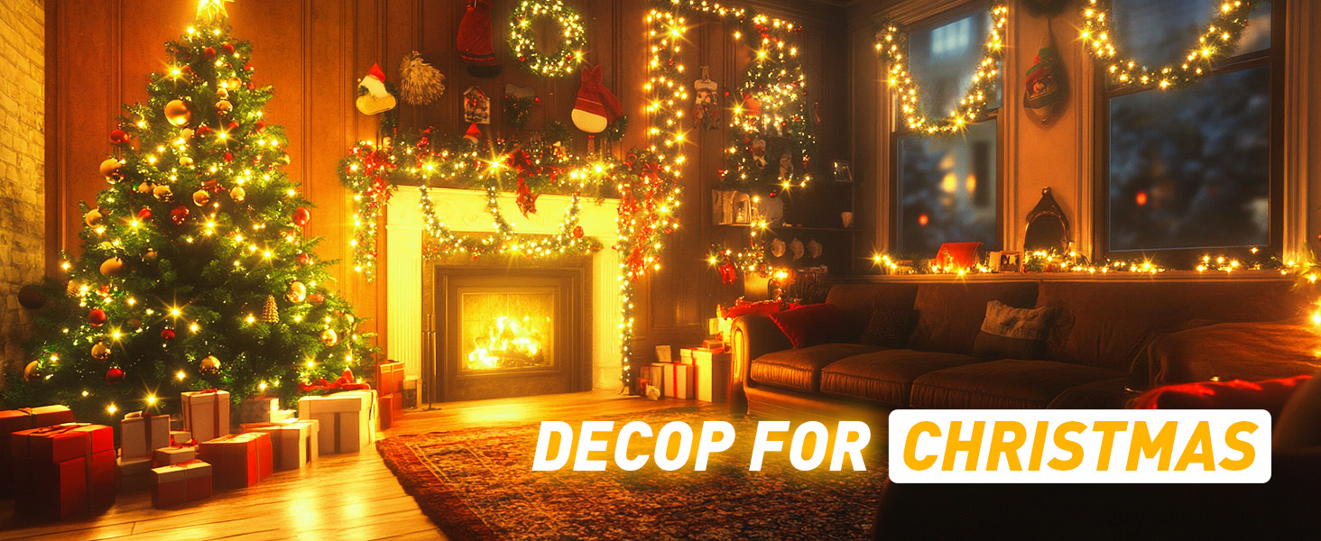 Ланцюжок прикрас 30м, 300 LED - гірлянда світлодіодна для дому та саду, 8 режимів, пульт, таймер, IP44, тепле світло, для вечірки, саду, весілля