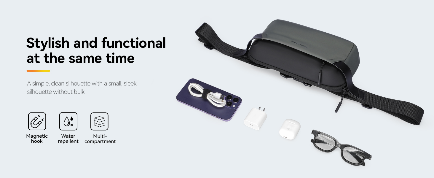 Сумка на плечі Mark Ryden Leicht: чоловіча/жіноча, темно-зелена, з YKK-блискавкою та магнітною застібкою