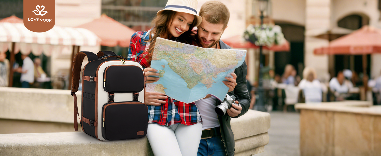 LOVEVOOK Рюкзак для ручної поклажі, 40L, жіночий, для ноутбука 17.3