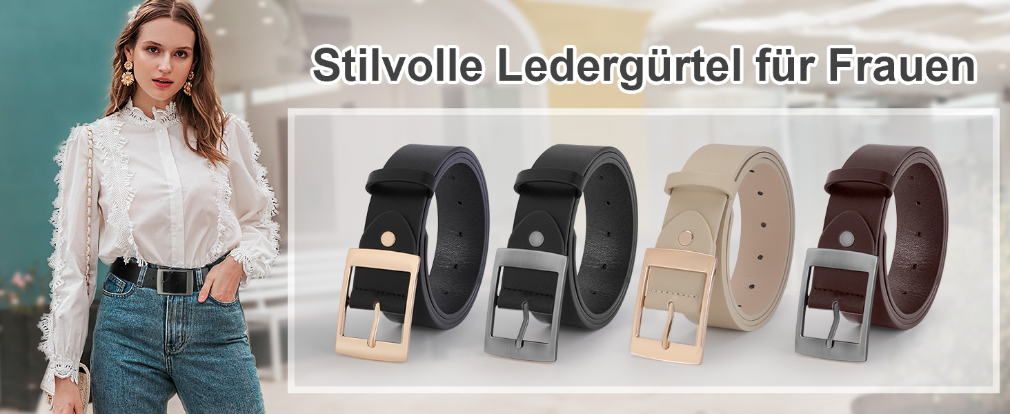 Жіночий шкіряний ремінь SUOSDEY Класичний чорний з квітковою пряжкою для джинсів, суконь, модних образів, 100 см, розмір талії 73-83 см