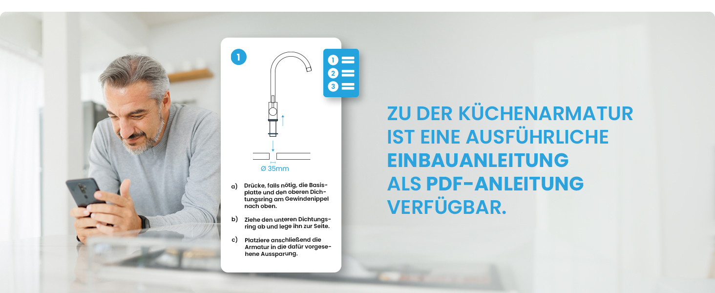 Кухонний змішувач Bächlein Plivo з нержавіючої сталі (щіткова обробка) – одноручний з 360° поворотним виливом, масивний кухонний кран (круглий, хром)