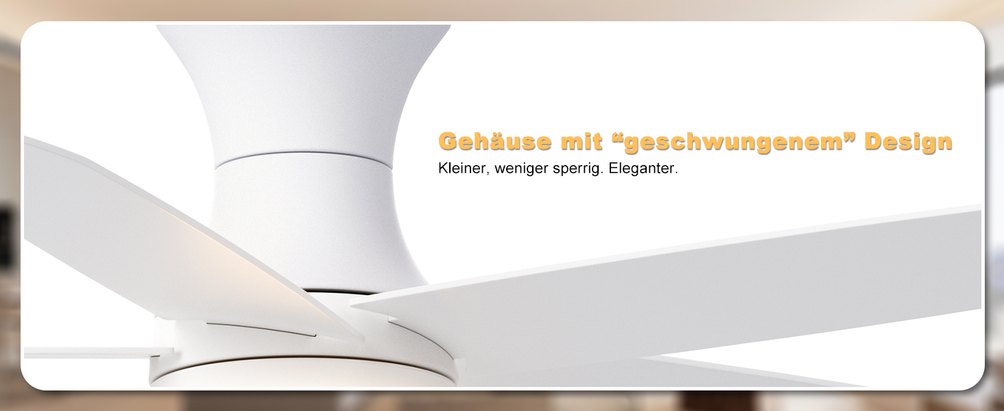 Стеляний вентилятор Ohniyou з підсвіткою та пультом керування, 117 см, керування через додаток, регульована яскравість, тихий DC-двигун, для спальні, тераси, кухні (білий)
