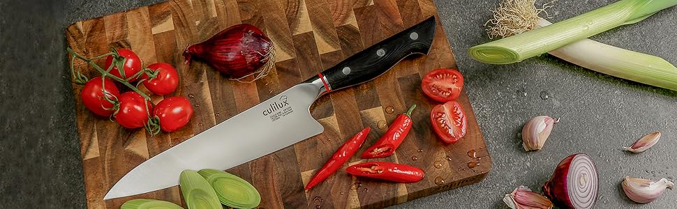 Професійний кухонний ніж Gyuto Kobe 2.0 20 см з надгострим лезом зі шведської сталі 14C28N 62HRC, ергономічна ручка G10, високовуглецева сталь, шеф-ніж