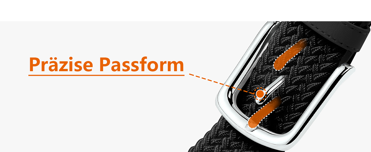 Набір з 2 еластичних тканинних ременів для жінок та чоловіків – регульовані, 3,3 см, довжина 100-120 см (чорний + синій), 100 см