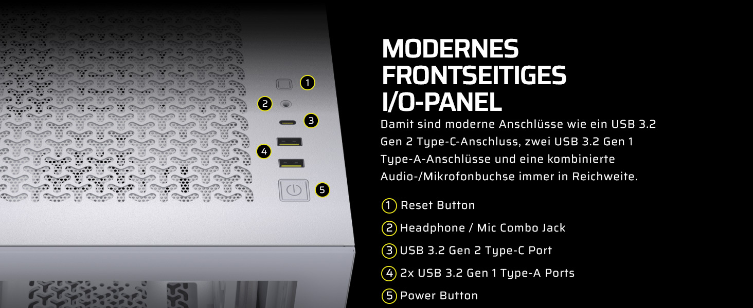 Корпус ПК CORSAIR 3500X Mid-Tower ATX з панорамним склом, білий, з 3 вентиляторами RS120, сумісний з перевернутим розташуванням материнської плати