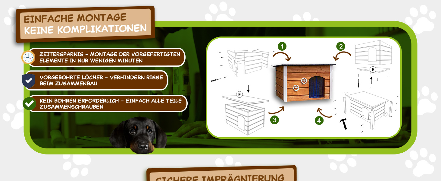 Будка для собак середнього розміру Outentin - тепла, ізольована, для вулиці, сіра, 76x60x60 см