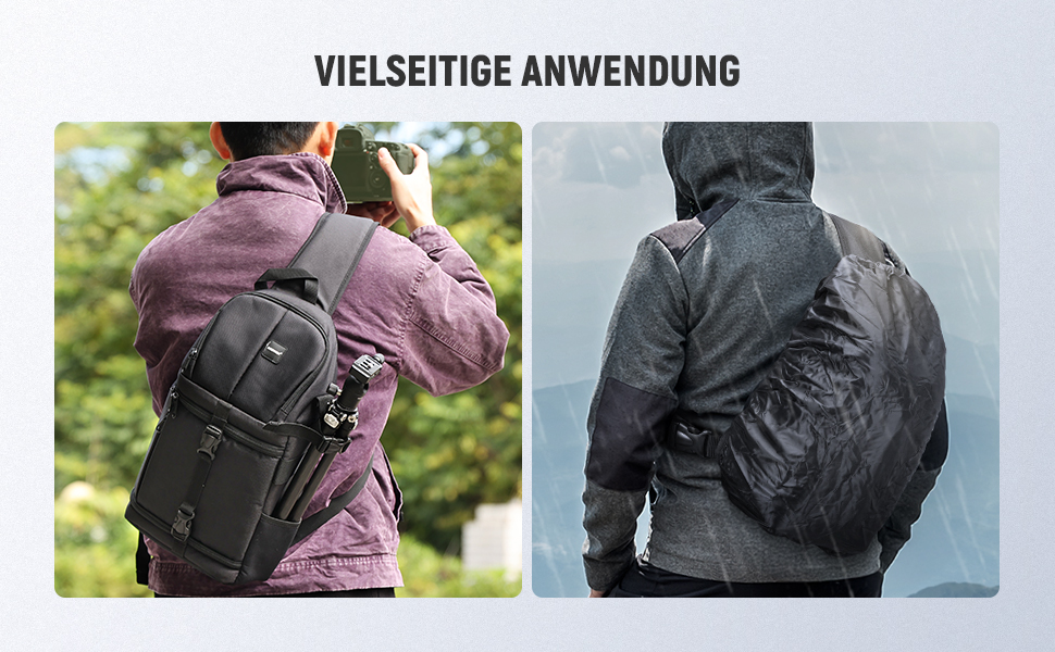 NEEWER Рюкзак для камери Profi з міцними петлями для DSLR, об'єктивів, штатива та аксесуарів. Водостійкий, з міцними швами та м'якими перегородками (Оранжевий інтер'єр) NW-XJB02S