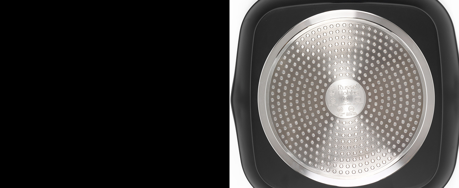 Гриль-сковорода Russell Hobbs 28 см, з антипригарним покриттям, без ПФОА, для індукції