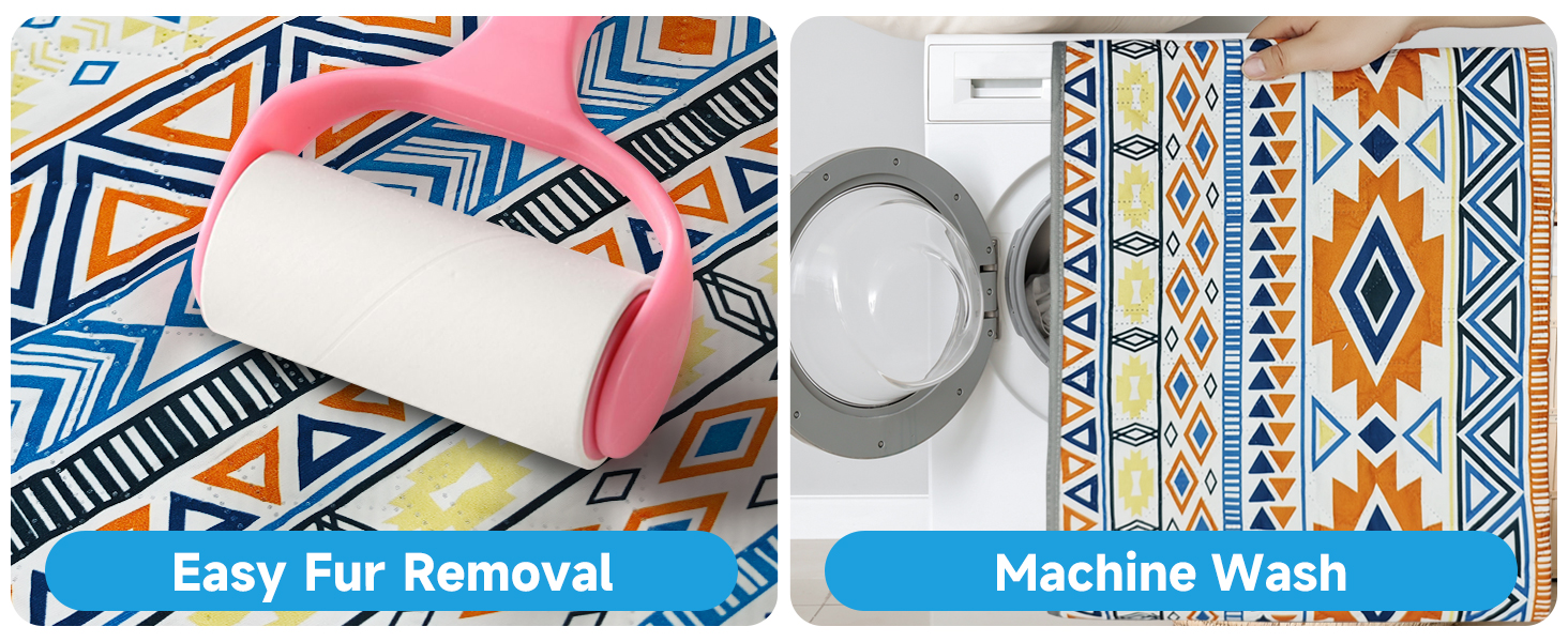 Водонепроникний двосторонній плед для собак, Boho-дизайн, захист дивану, 178 x 76 см