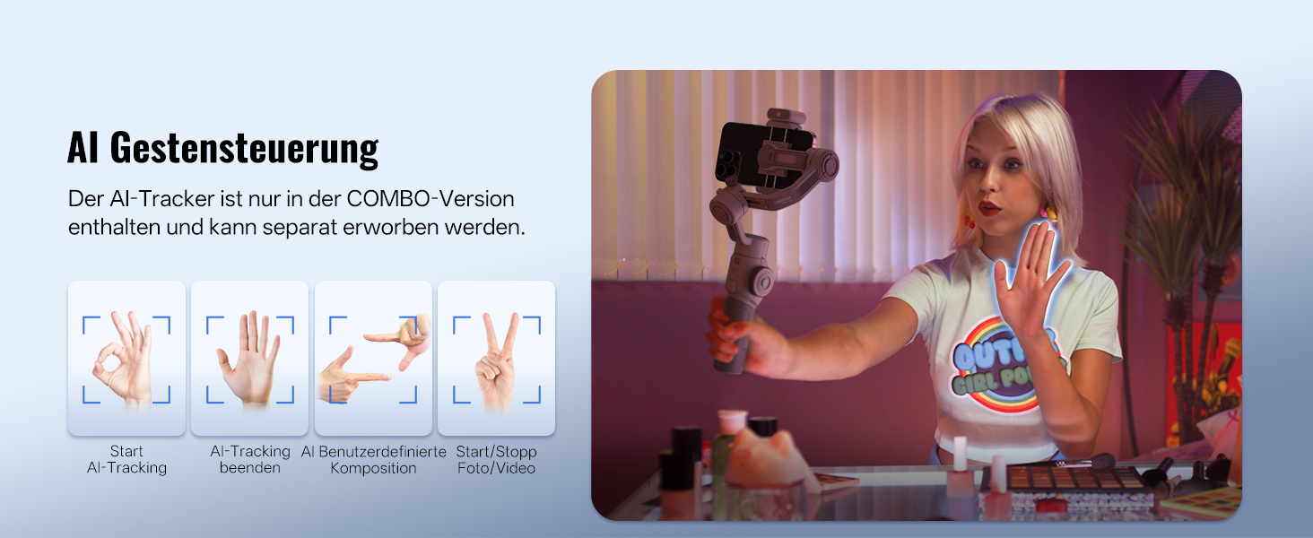 ZHIYUN CINEPEER Smooth 5E - Стабілізатор для смартфона з підсвічуванням та штативом (3-осьовий)