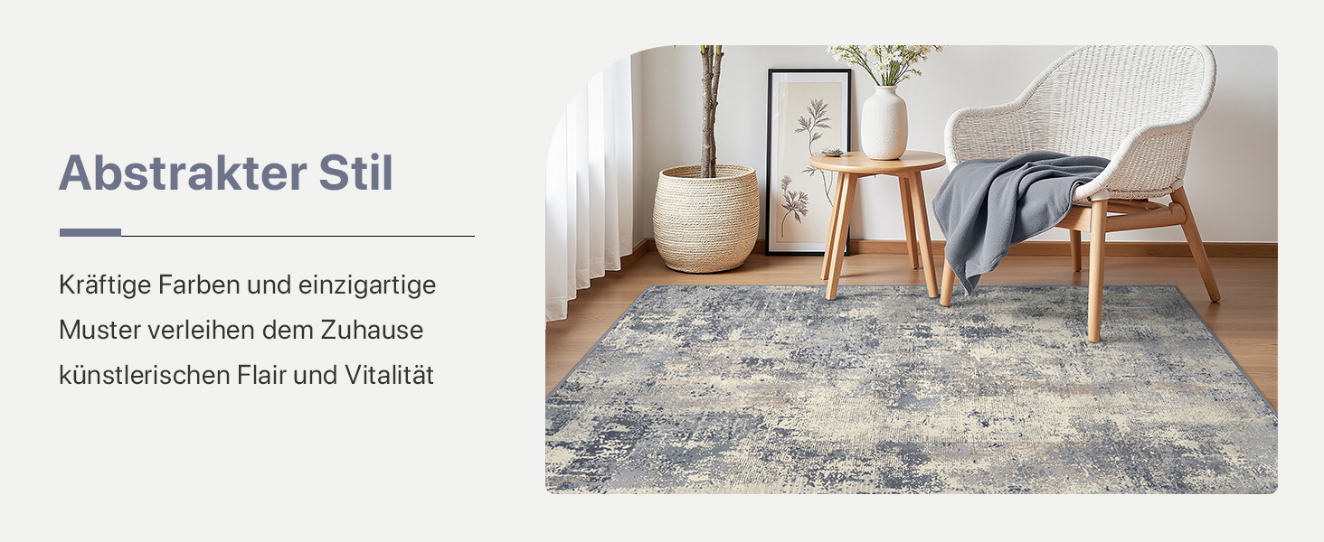 Килимок для вітальні BEIMO, абстрактний дизайн, короткий ворс, 120x170 см, антиковзаючі, для спальні, ванної, кухні, коридору, блакитний