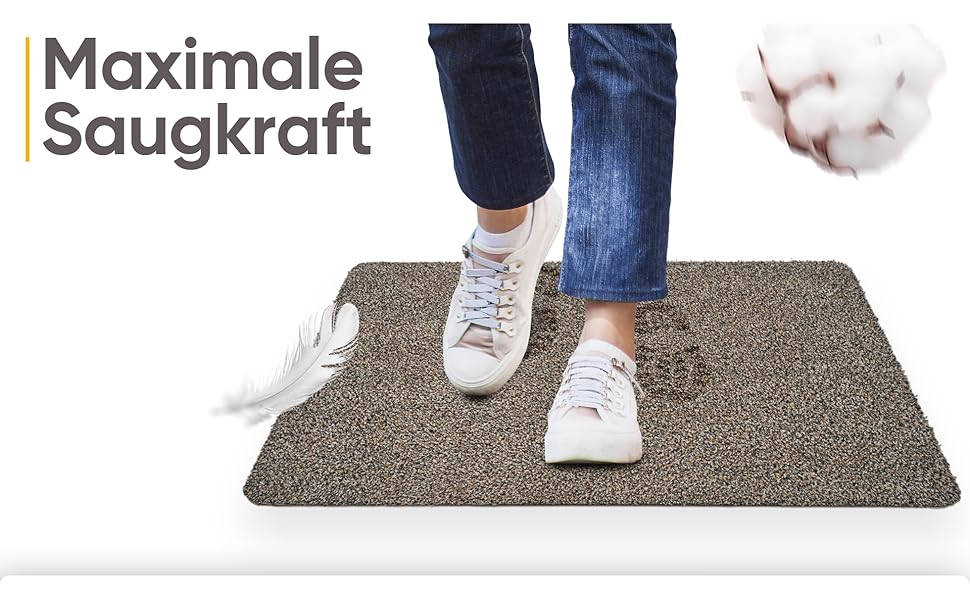 Килимок Entrando 40x60 см - бавовна, антиковзаючі, для дому та вулиці - під двері, терасу, балкон (Бежевий)