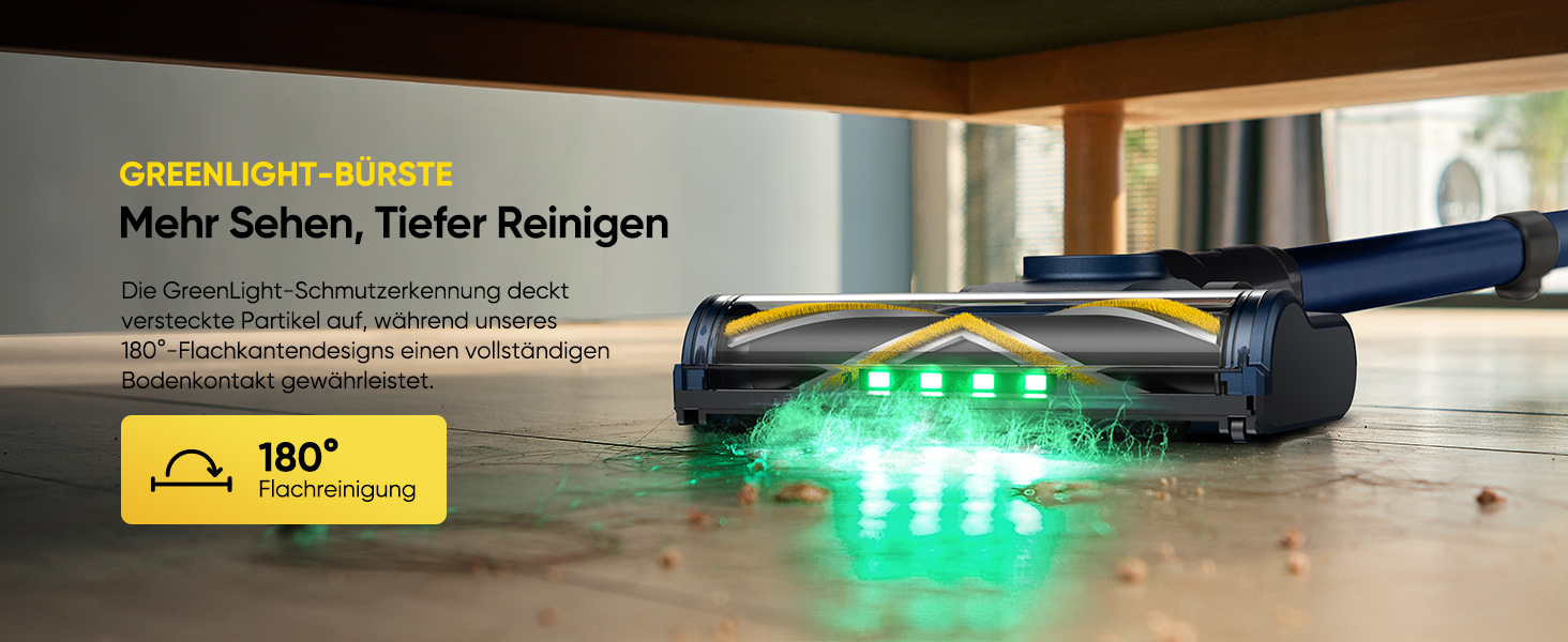 Бездротовий пилосос Vexilar V12: 50 хв роботи, 50 кПа, 450 Вт, LED-дисплей, зелене підсвічування, антизаплутувальна щітка. Ідеально для дому, авто, видалення шерсті тварин.