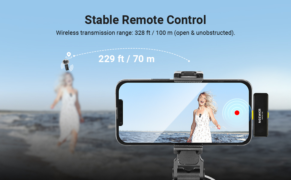NEEWER Бездротовий петличний мікрофон KM23C: 48kHz/24Bit, 8 годин роботи, шумозаглушення, USB-C, сумісний з DJI, Insta360, iPhone, Android, PC