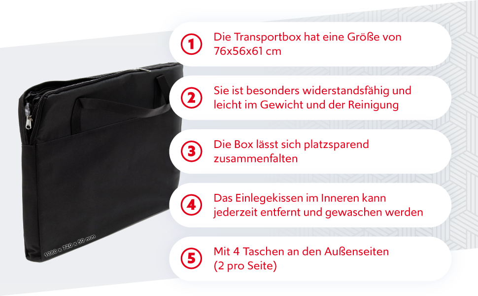 Транспортна переноска для собак та котів Wiltec, L (76x56x61 см), чорна, знімний килимок