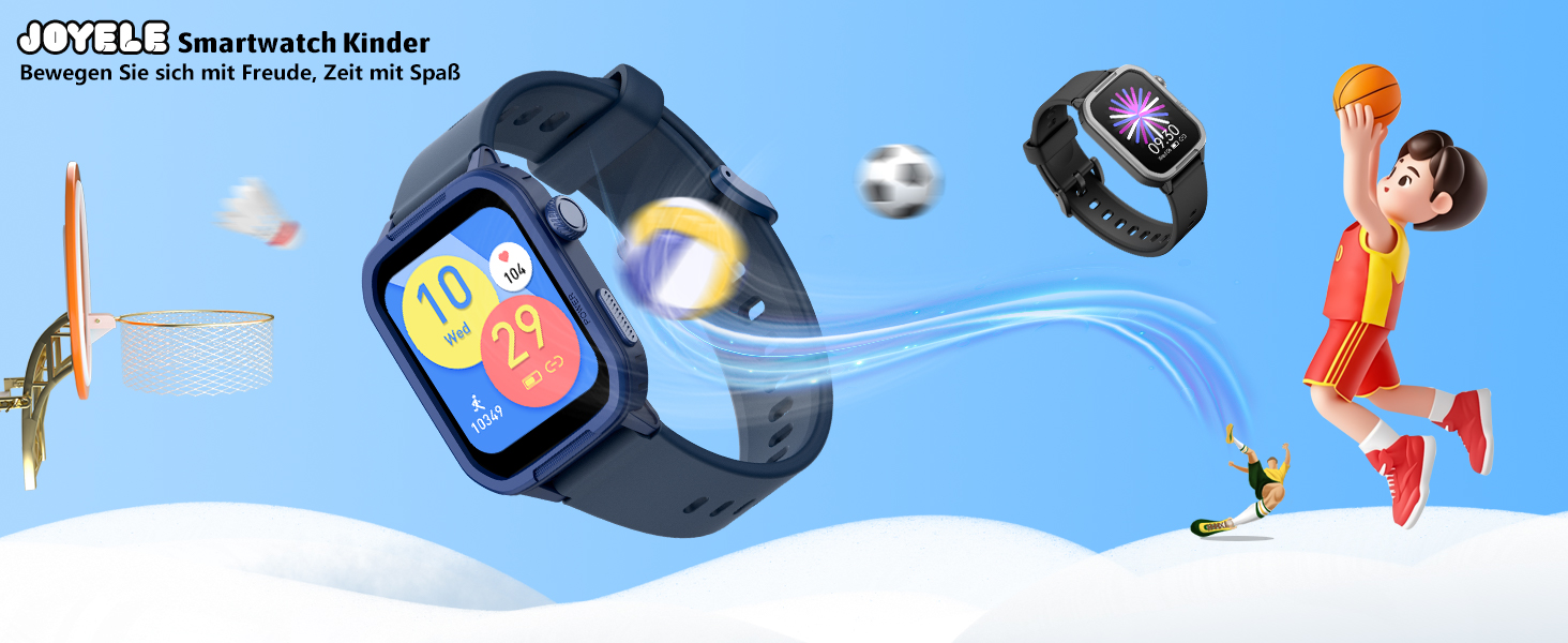 Дитячий розумний годинник Kinder Smartwatch для хлопчиків та дівчаток. Активність, серцевий ритм, сон, IP68, водонепроникність, 19 спортивних режимів.