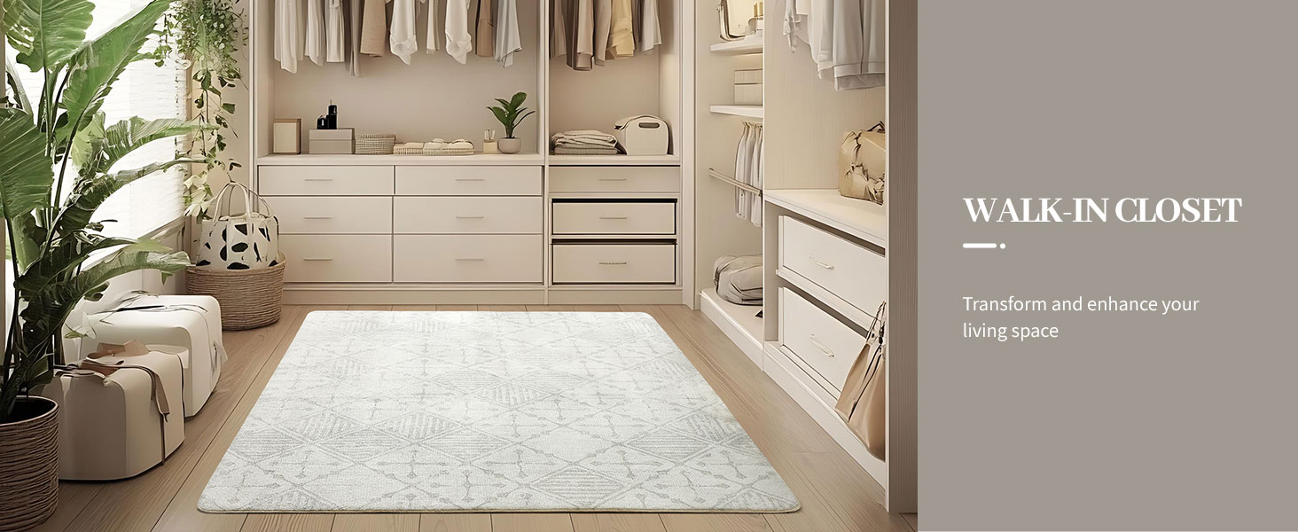 Килим Leesentec для вітальні, спальні: геометричний, сучасний, антиковзаючий, короткий ворс, бежевий, великий, білий (слонова кістка, 80*120 см), кремовий/світло-сірий (200x300 см)