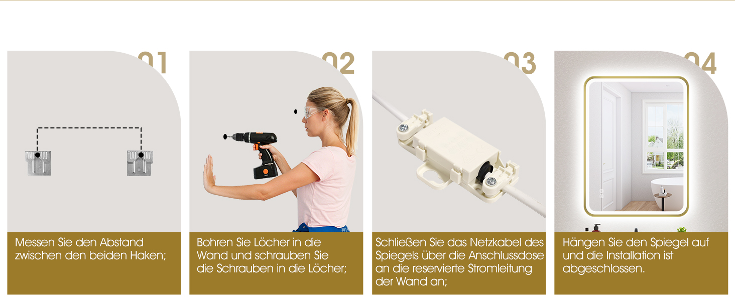 Дзеркало для ванної кімнати S'bagno з підсвічуванням 100x70 см, з алюмінієвою рамою, антизапарююче, 3000-6500K, функція пам'яті, IP44, горизонтальне/вертикальне, чорний колір, M99 (без Bluetooth)