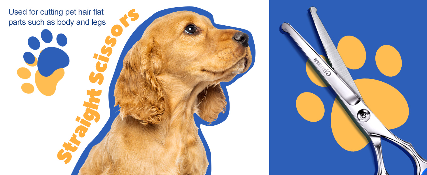 Професійна ножиця для грумінгу собак Gimars 5-в-1, рожева (4CR, титанове покриття, безпечна насадка)