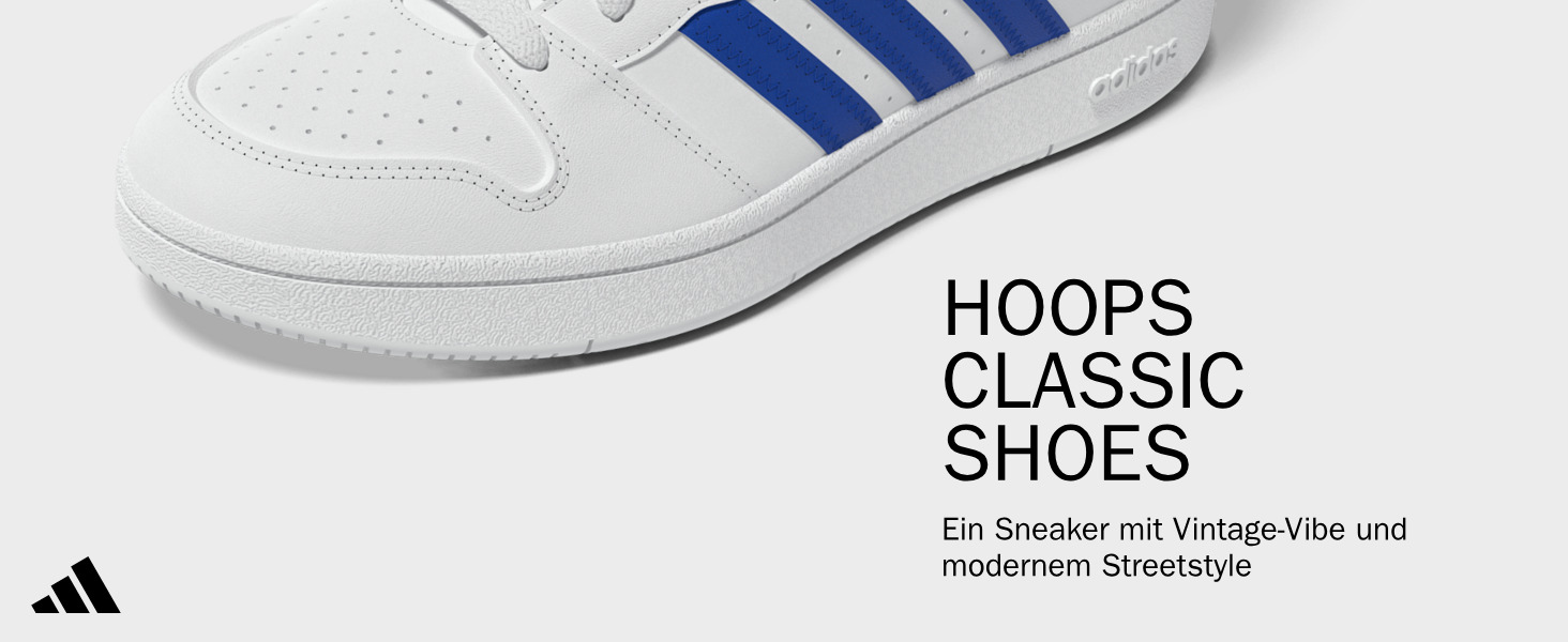 Кросівки Adidas Hoops Classic Unisex 44 EU Білі, Сині, Чорні