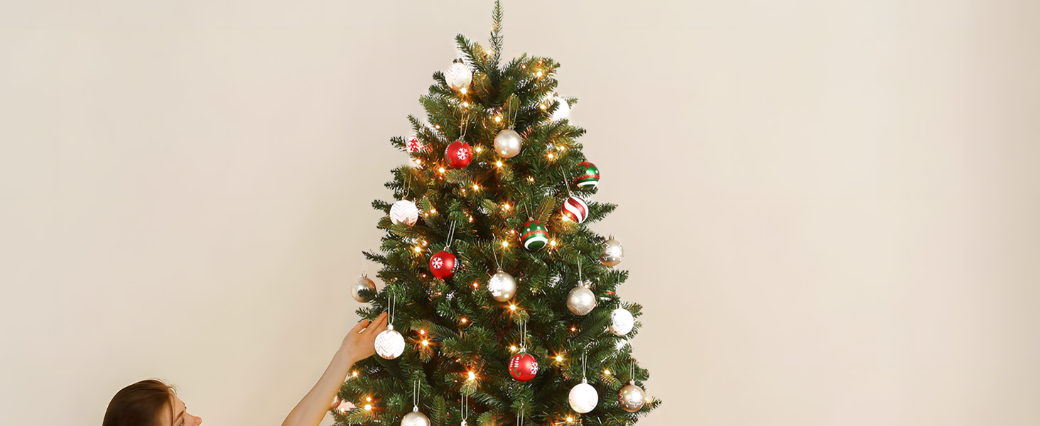 Набір прикрас для ялинки Shareconn 30 шт. 60 мм (Червоний & Золотий)