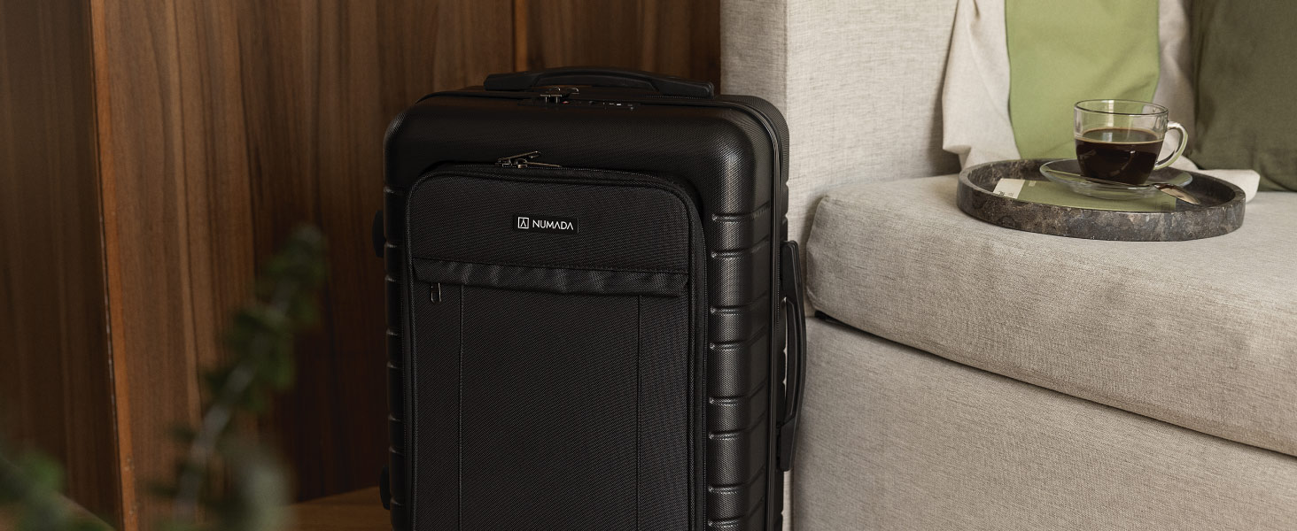 Чемодан ручної поклажі PackPro T20 (56x37x22 см) з ABS пластику, TSA-замком та 4 колесами. Чорний, з внутрішніми відділеннями та світлом. Міцний, надійний.