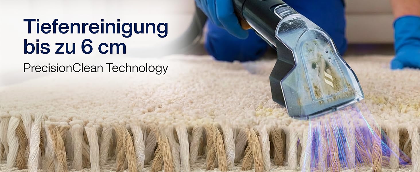 Samako Teppichreiniger Polsterreiniger: компактний ручний пристрій для чищення килимів та м'яких меблів, 400W, 2 великі резервуари для води, підходить для всіх типів тканини