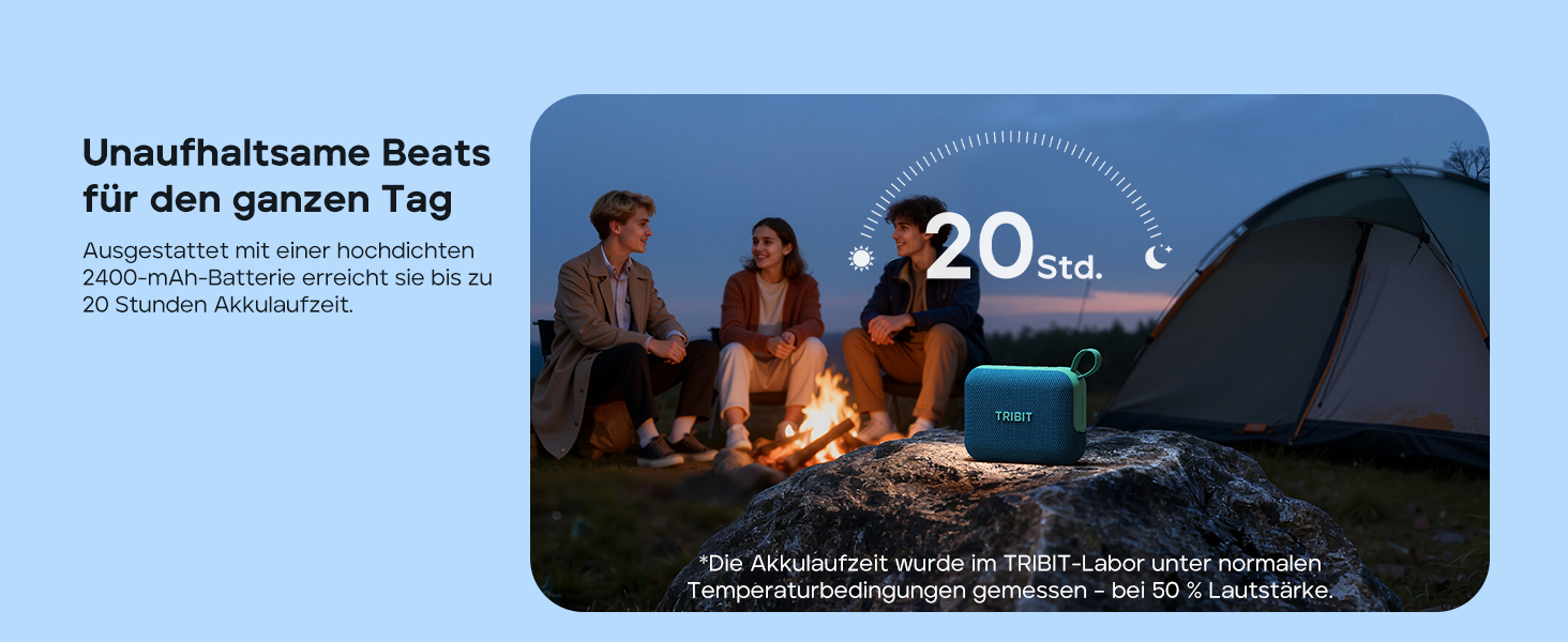 Tribit PocketGo Mini: Водонепроникна Bluetooth колонка IP68, 20 год, зелений