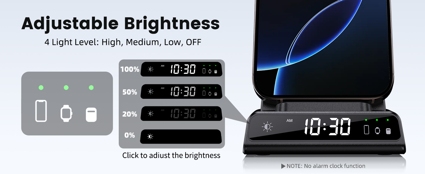 Зарядна станція 3-в-1 для Apple: iPhone 16/15/14, Apple Watch 10/9/8/7/6/SE та AirPods Pro/4. Бездротова зарядка