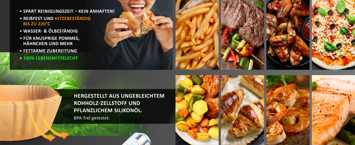 Арендо - Фритюрниця без олії XXL 5 літрів - Airfryer з цифровим дисплеєм, 1800W, 200°C, таймер, 7 програм, 3D циркуляція повітря, чорний