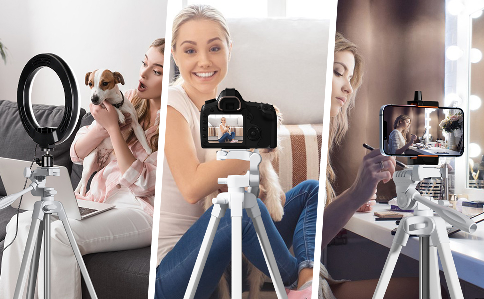 Штатив для камери GEEKOTO AT20W: 77” з моноподом, 360° поворотний голковий вузлом, для DSLR камер до 8кг, чорний