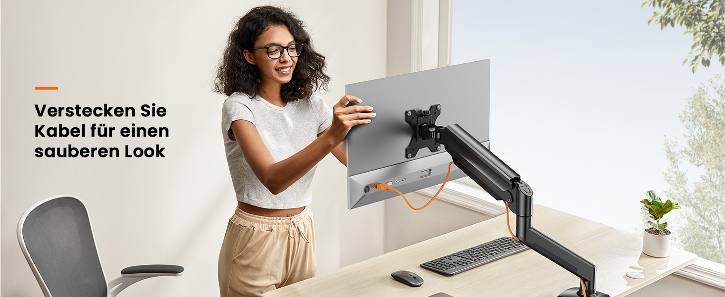 Кріплення для монітора ErGear 13-34 дюйми, до 10 кг, VESA 75/100, гнучка підставка для ігор