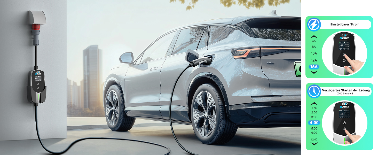 Кабель для зарядки електромобіля Type 2 - Schuko, 3.68 кВт, 6.1 м, 6-16A, для електромобілів та гібридів (PHEV/EV)