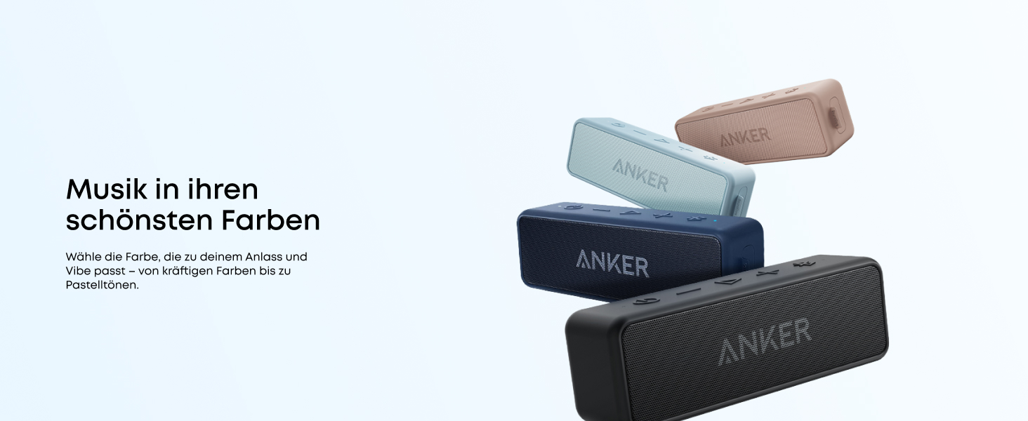 Anker SoundCore 2 Bluetooth колонка, 24 год, IPX7, мікрофон, темно-синій