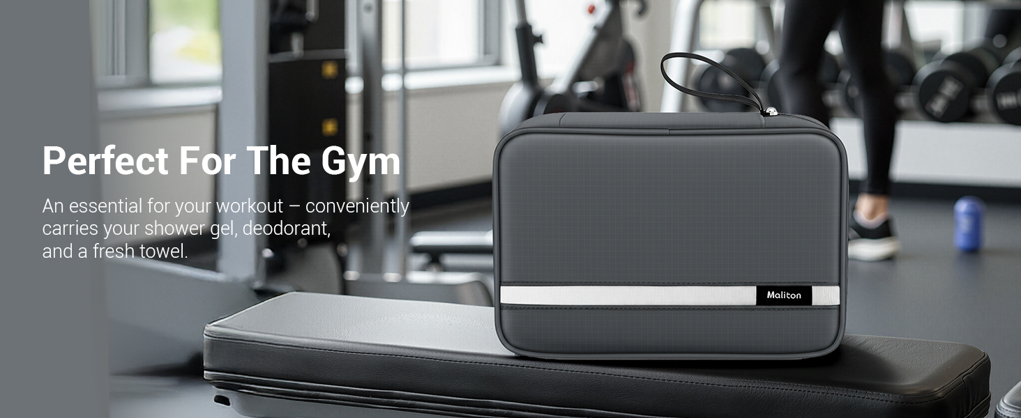 Сумка для туалетних аксесуарів Maliton: велика водонепроникна сумка-органайзер для подорожей, спорту та басейну | 4 відділення | Складана та компактна (Сірий)