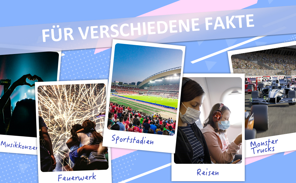 Навушники для захисту від шуму для дітей з аутизмом, для малюків та підлітків, ідеальні для феєрверків та концертів, SNR 28 dB