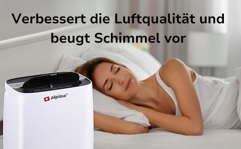 Електричний осушувач повітря Alpina для підвалу та кімнат до 20 м² – 220W з дисплеєм